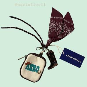 NWT•Aeropostale Bandana, Boot & pouch Purse Charm/Keychain. Measurements in pics